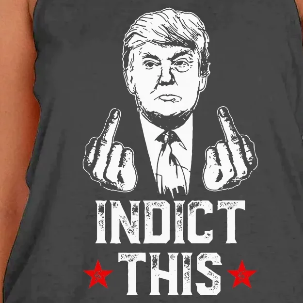 Donald Trump Indict This Political Arrest For Republican Women's Knotted Racerback Tank