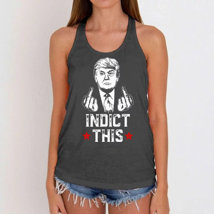 Donald Trump Indict This Political Arrest For Republican Women's Knotted Racerback Tank