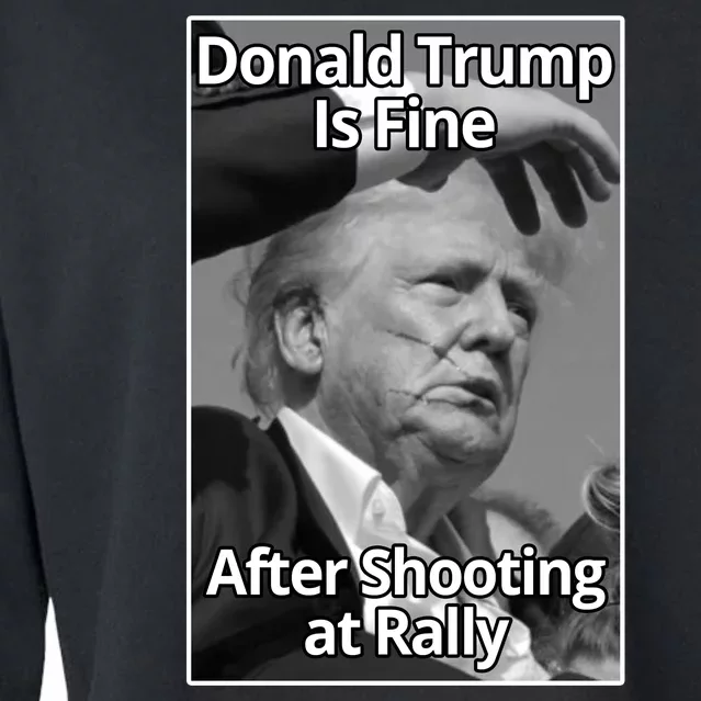 Donald Trump Is Fine After Shooting At Rally Cropped Pullover Crew