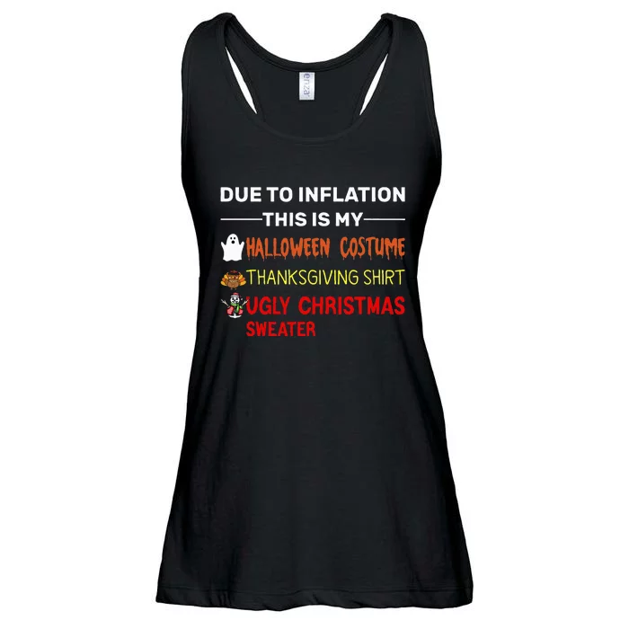 Due to Inflation This is My Halloween Thanksgiving Ladies Essential Flowy Tank