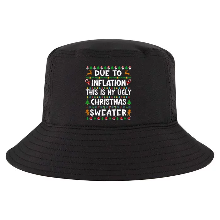 Due To Inflation Funny Christmas Sweater Xmas Cool Comfort Performance Bucket Hat