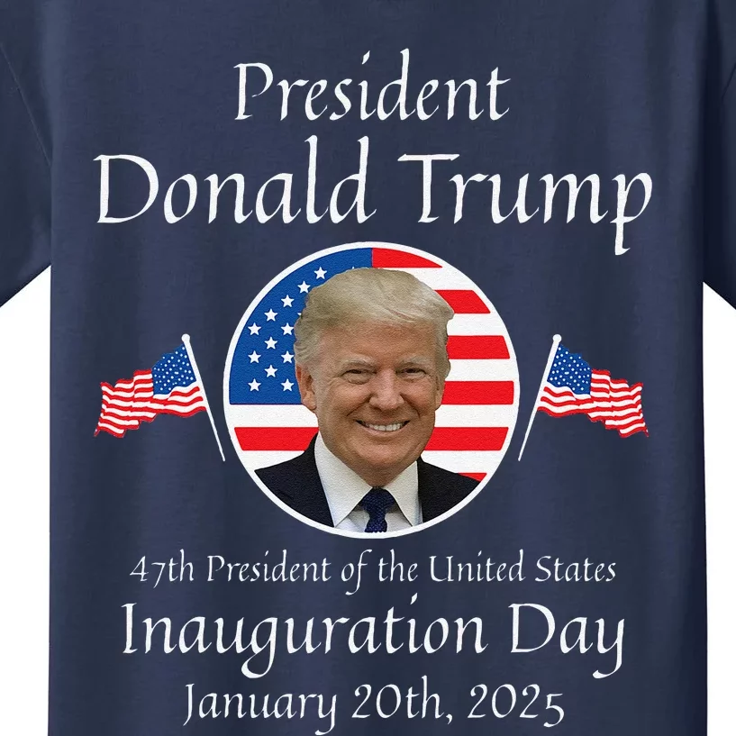 Donald Trump Inauguration Day 2025 47th Usa President Kids T-Shirt