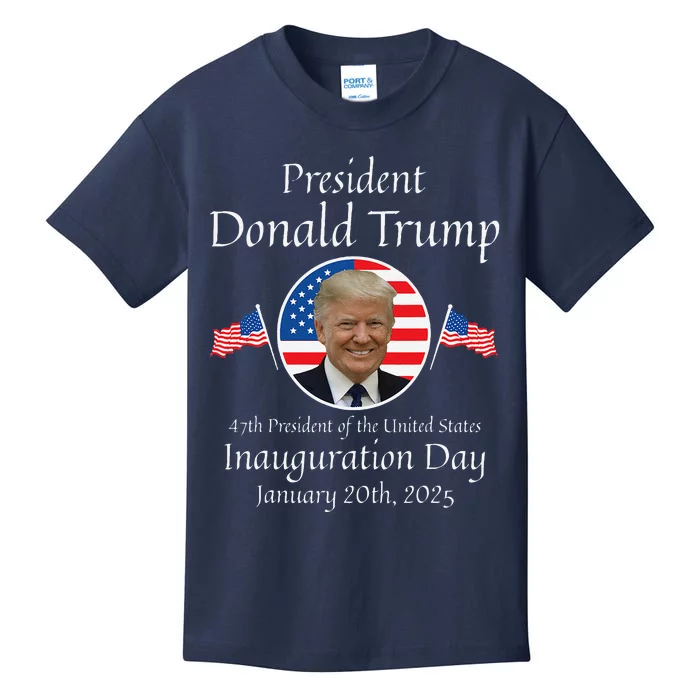 Donald Trump Inauguration Day 2025 47th Usa President Kids T-Shirt