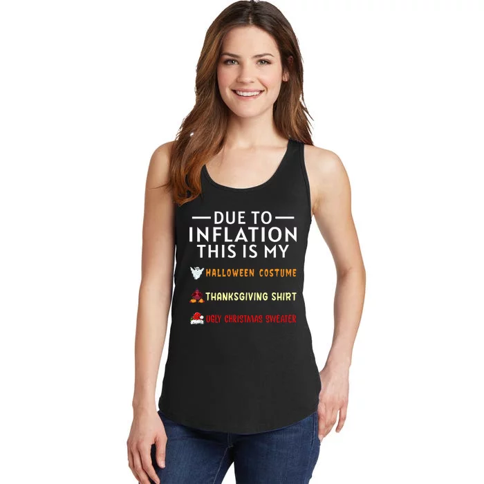 Due To Inflation This Is My Funny Halloween Costume Ladies Essential Tank