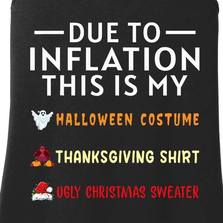 Due To Inflation This Is My Funny Halloween Costume Ladies Essential Tank