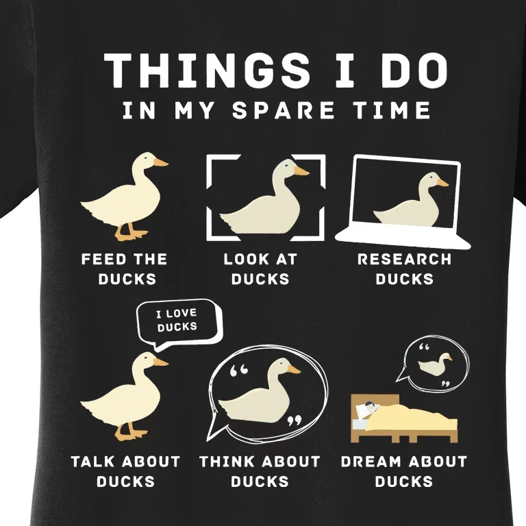 Ducks Things I Do In My Spare Time Duck Lover Women's T-Shirt