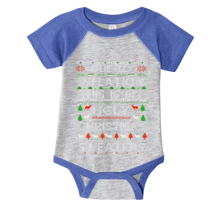 Due To Inflation Ugly Christmas Cute Infant Baby Jersey Bodysuit