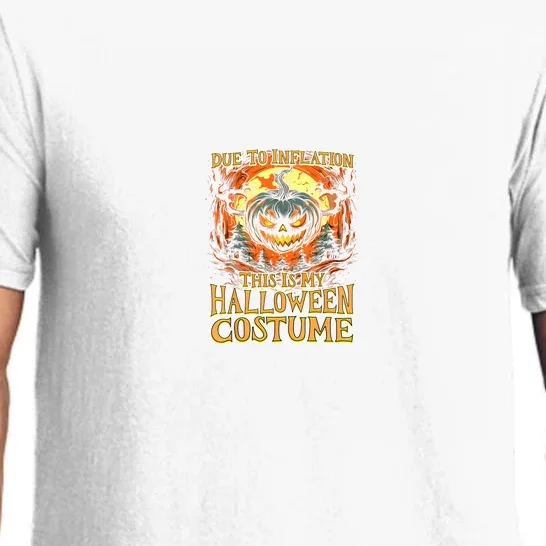 Due To Inflation This Is My Halloween Costume Jack O Lantern Pajama Set