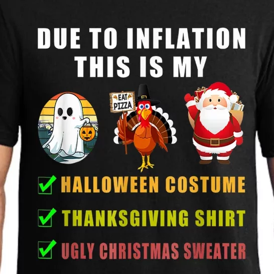 Due To Inflation This Is My Costume Retro Funny Pajama Set