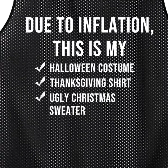 Due To Inflation This Is My Halloween Costume Generic Funny Mesh Reversible Basketball Jersey Tank