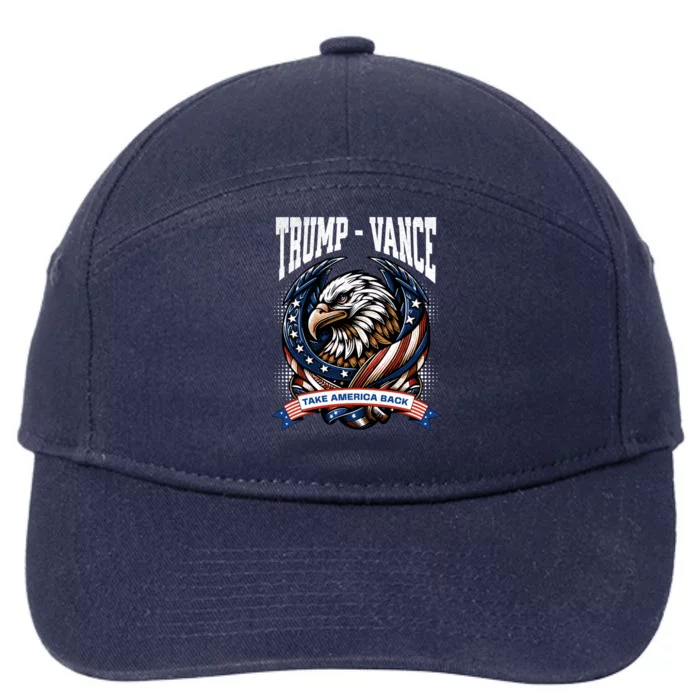 Donald Trump Jd Vance Take America Back Eagle Gift 7-Panel Snapback Hat