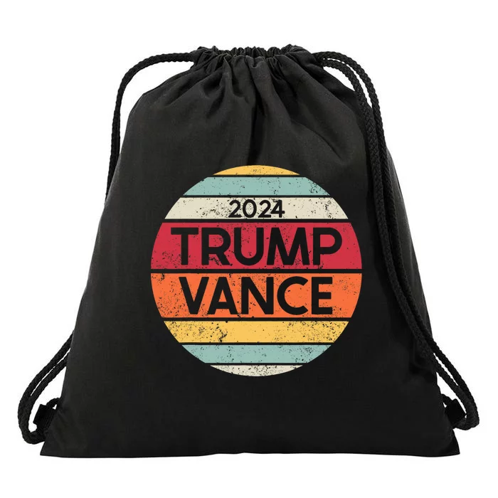 Donald Trump Jd Vance 2024 Retro Style Drawstring Bag