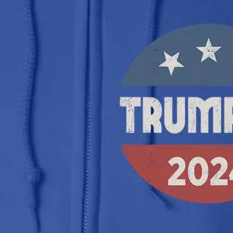 Donald Trump Jr For President 2024 Trump Republican Us Flag Cute Gift Full Zip Hoodie