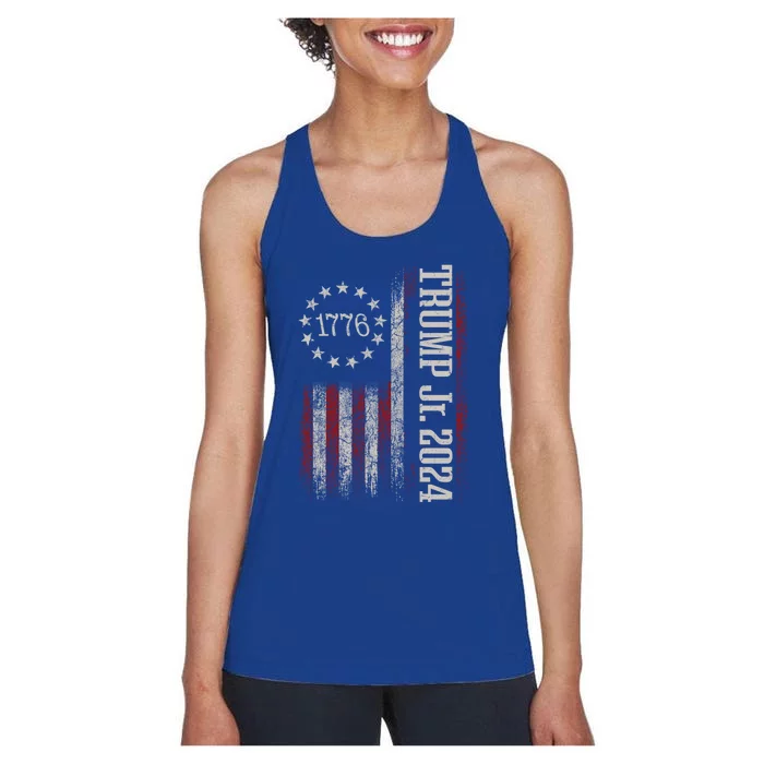 Donald Trump Jr For President 2024 Trump Republican Us Flag Cute Gift Women's Racerback Tank