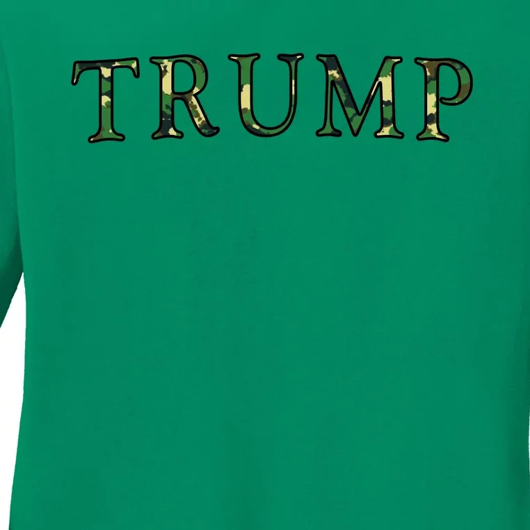 Donald Trump Jr Trump Camo Ladies Long Sleeve Shirt