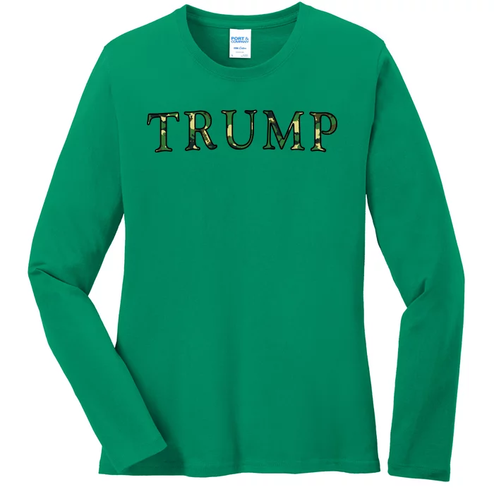 Donald Trump Jr Trump Camo Ladies Long Sleeve Shirt