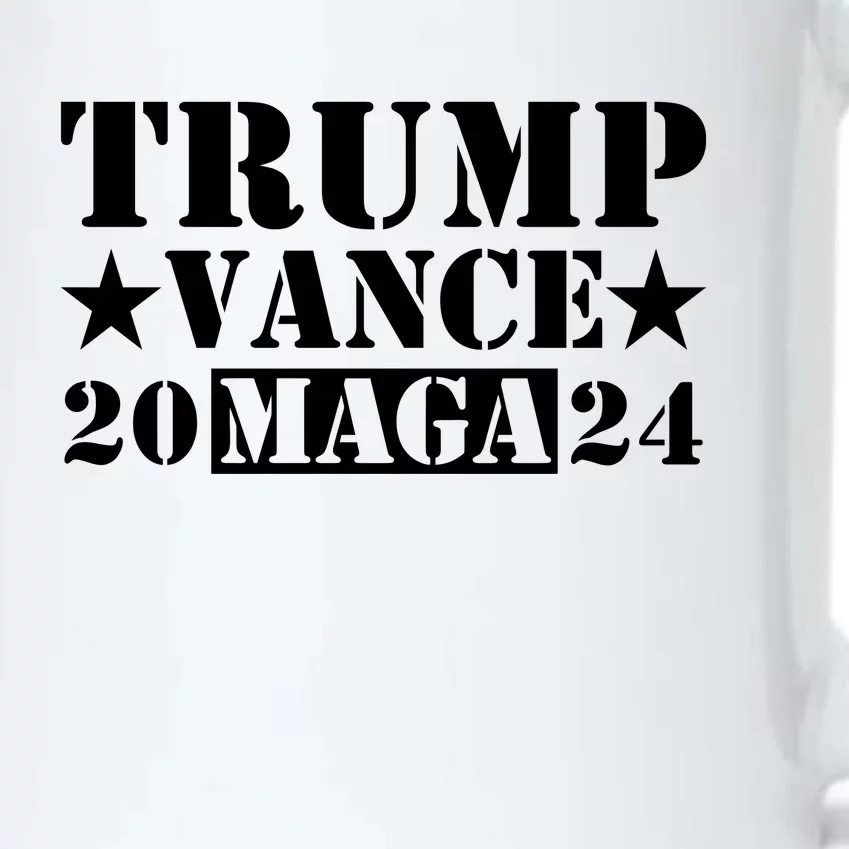 Donald Trump Jd Vance 2024 Maga Army Stamp Black Logo Black Color Changing Mug