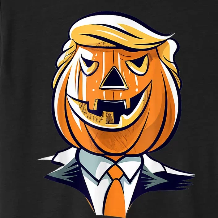 Donald Trumpkin JackOLantern Pumpkin Halloween Trump ChromaSoft Performance T-Shirt