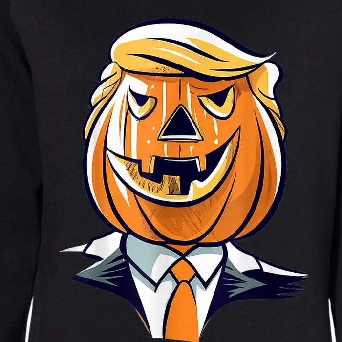 Donald Trumpkin JackOLantern Pumpkin Halloween Trump Womens California Wash Sweatshirt