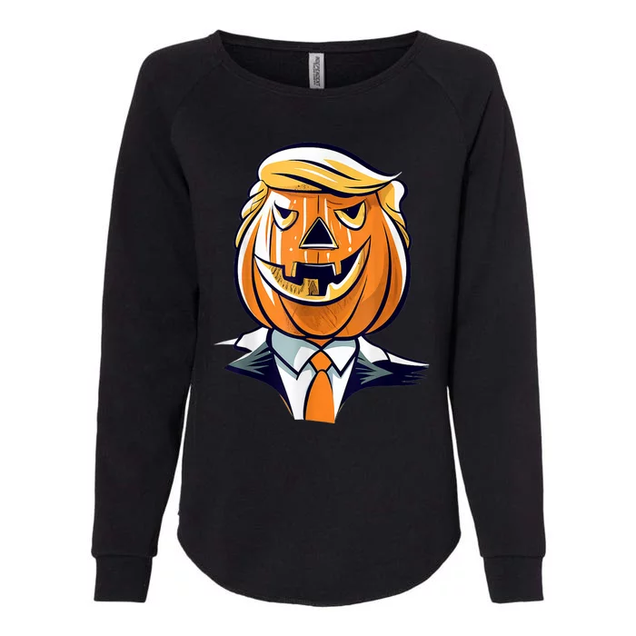 Donald Trumpkin JackOLantern Pumpkin Halloween Trump Womens California Wash Sweatshirt