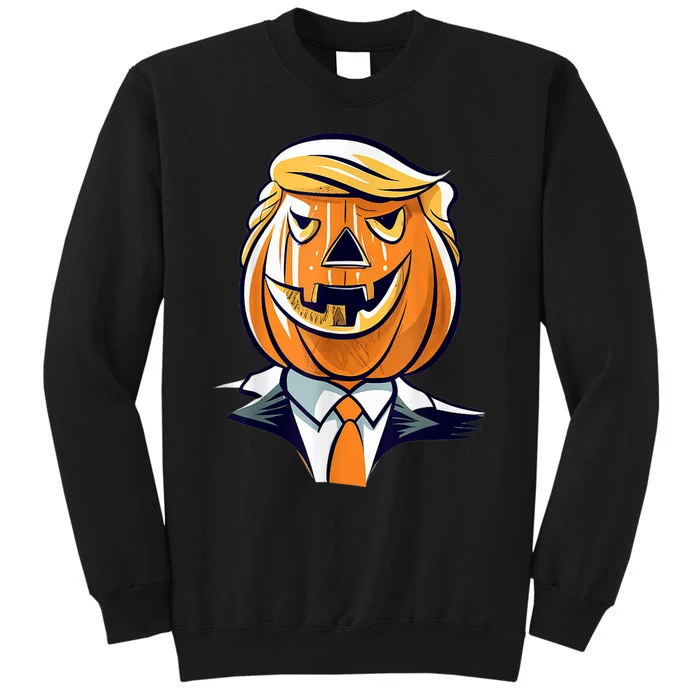 Donald Trumpkin JackOLantern Pumpkin Halloween Trump Tall Sweatshirt