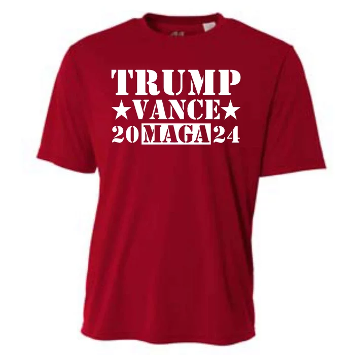 Donald Trump Jd Vance 2024 Maga Army Stamp Cooling Performance Crew T-Shirt