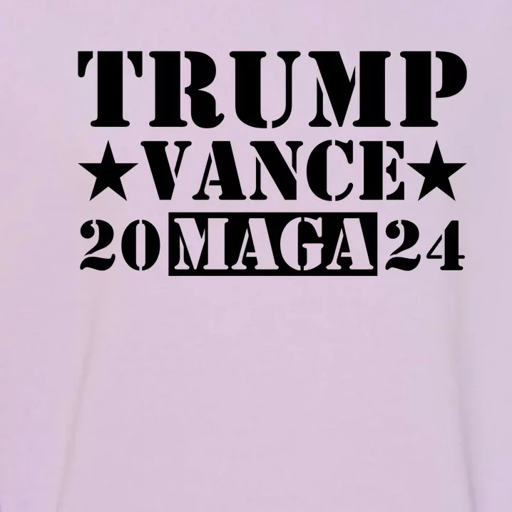 Donald Trump Jd Vance 2024 Maga Army Stamp Garment-Dyed Sweatshirt