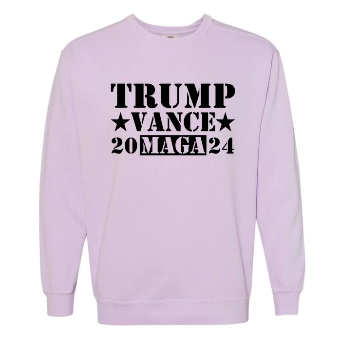 Donald Trump Jd Vance 2024 Maga Army Stamp Garment-Dyed Sweatshirt