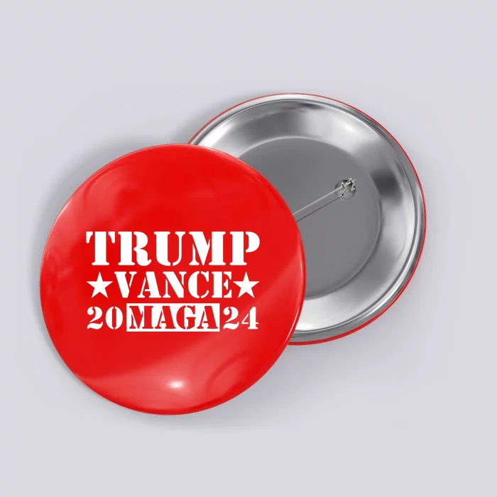 Donald Trump Jd Vance 2024 Maga Army Stamp Button