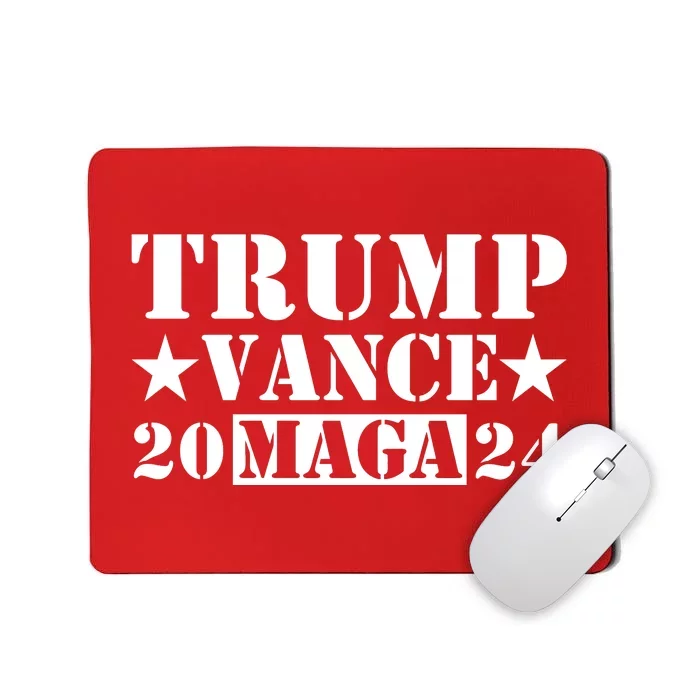 Donald Trump Jd Vance 2024 Maga Army Stamp Mousepad