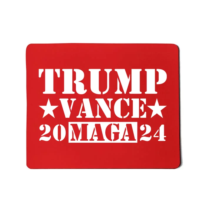 Donald Trump Jd Vance 2024 Maga Army Stamp Mousepad