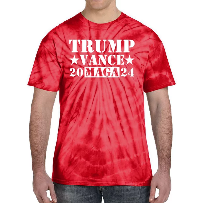 Donald Trump Jd Vance 2024 Maga Army Stamp Tie-Dye T-Shirt