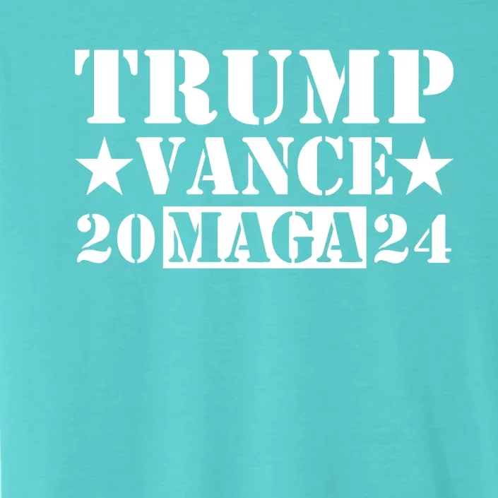 Donald Trump Jd Vance 2024 Maga Army Stamp ChromaSoft Performance T-Shirt