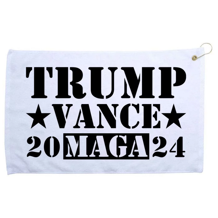 Donald Trump Jd Vance 2024 Maga Army Stamp Grommeted Golf Towel