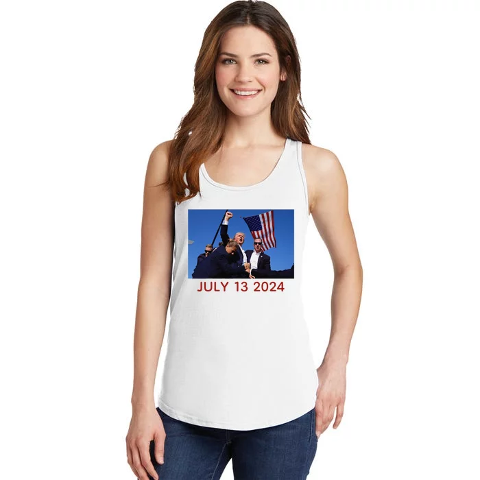 Donald Trump July 13 2024 Ladies Essential Tank