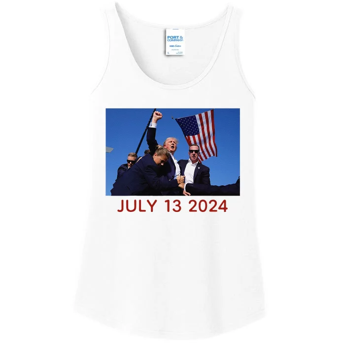 Donald Trump July 13 2024 Ladies Essential Tank