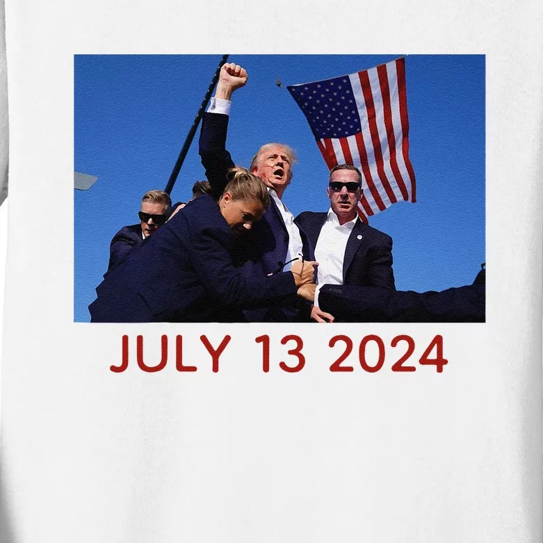 Donald Trump July 13 2024 Kids Long Sleeve Shirt