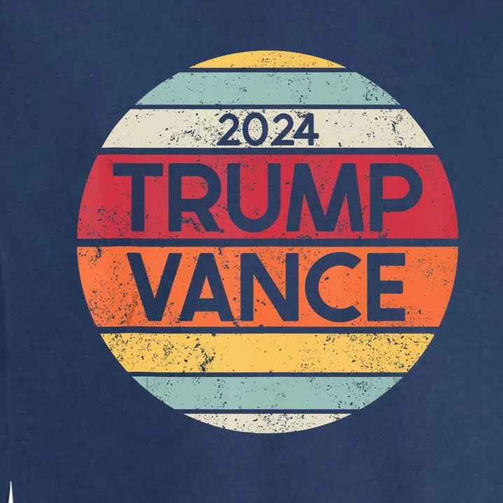 Donald Trump Jd Vance 2024 Retro Garment-Dyed Sweatshirt