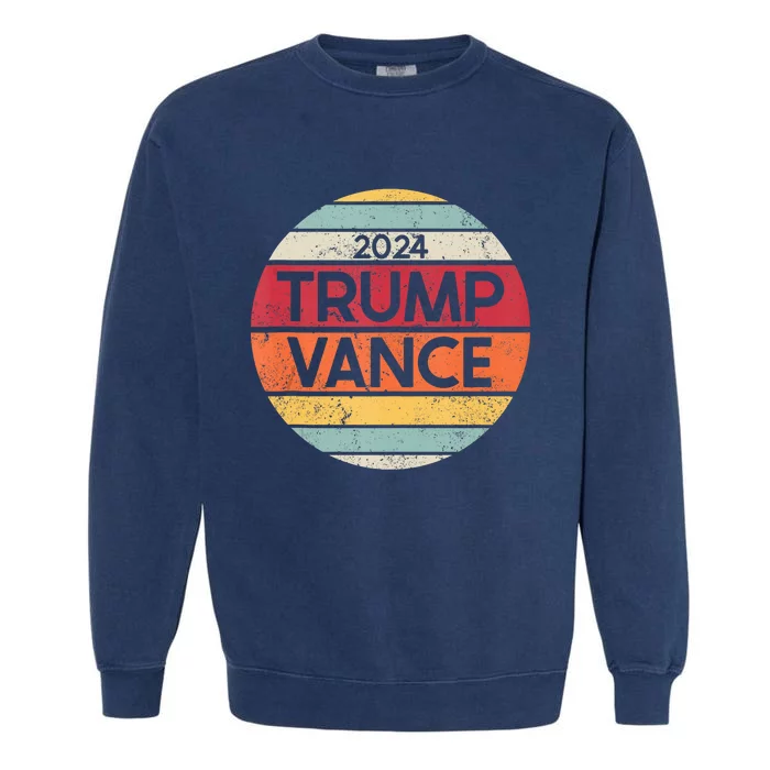 Donald Trump Jd Vance 2024 Retro Garment-Dyed Sweatshirt