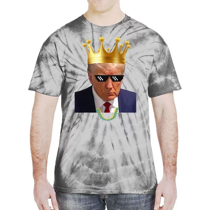 Donald Trump King Trump Mug Shot Aug. 2024 Thug Life Retro Tie-Dye T-Shirt