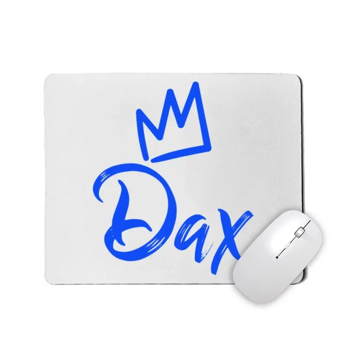 Dax The King Blue Crown & Name Mousepad