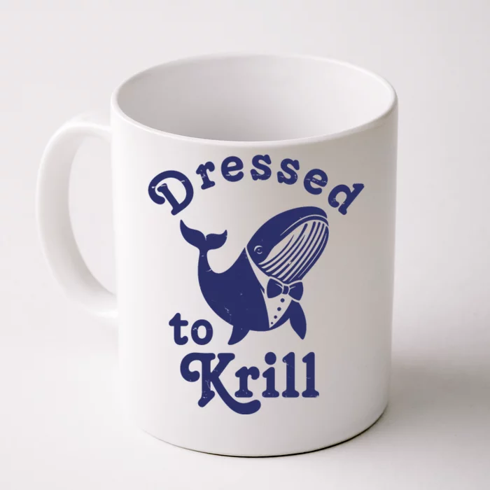 Dressed To Krill Funny Killer Whale Front & Back Coffee Mug