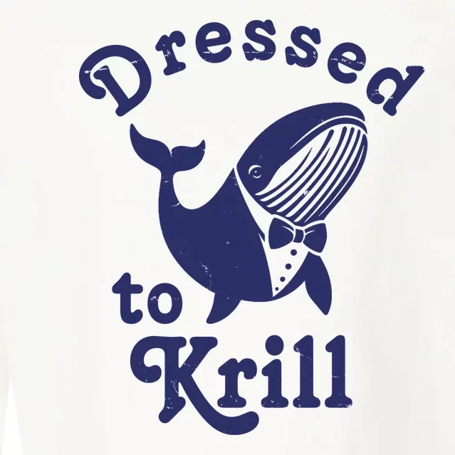 Dressed To Krill Funny Killer Whale Cropped Pullover Crew