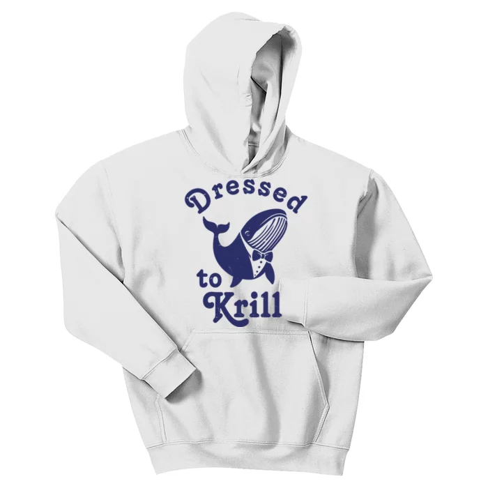 Dressed To Krill Funny Killer Whale Kids Hoodie