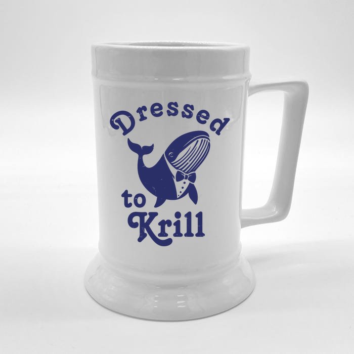 Dressed To Krill Whale Funny Front & Back Beer Stein