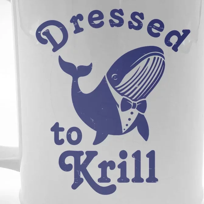 Dressed To Krill Whale Funny Front & Back Beer Stein