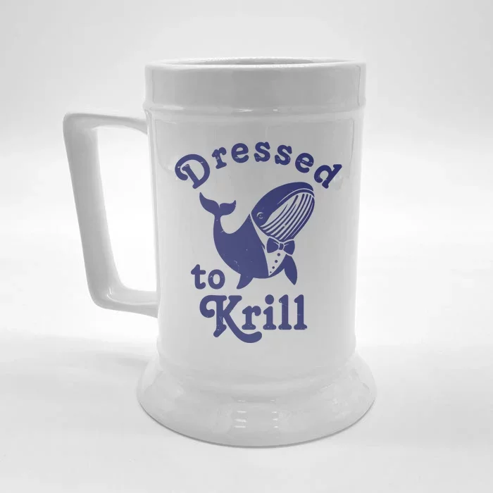 Dressed To Krill Whale Funny Front & Back Beer Stein