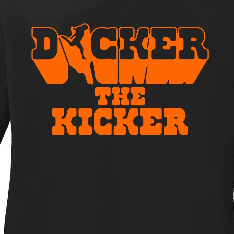 Dicker The Kicker Cameron Dicker Texas Football Ladies Long Sleeve Shirt