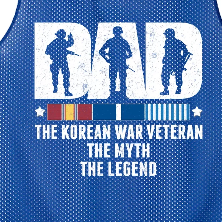 Dad The Korean War Veteran The Myth The Legend Gift Mesh Reversible Basketball Jersey Tank