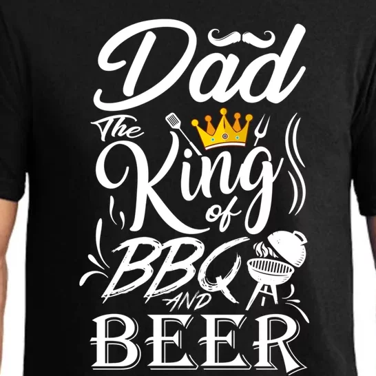 Dad The King Of Bbq And Beer Fathers Day Gift Pajama Set